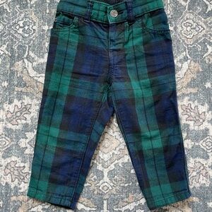 Baby GAP Green and Navy Blackwatch Plaid Pants